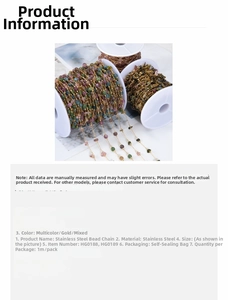 Detail of DIY colorful natural stone beads with gold stainless steel bead chain