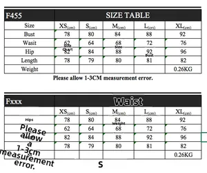 Detailed size chart for backless long sleeve bodycon dress with XS to XL measurements