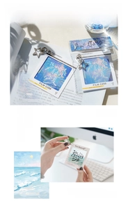 Detailed view of movie film style PET bookmark with star clasp and motivational text