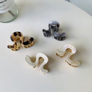 Wave Hair Claw Clip Plastic Acetate Shark Clip Simple Elegant Fashion Hair Accessory For Women