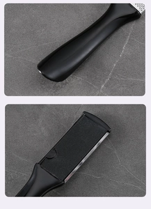 Detail of professional double-sided foot rasp with ergonomic handle for callus removal
