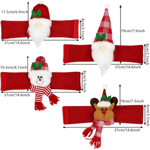 Lot d'embrasses de rideaux de Noël avec Père Noël et bonhomme de neige et dimensions
