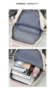 Detail showing internal capacity with laptop compartment and organized storage for daily essentials