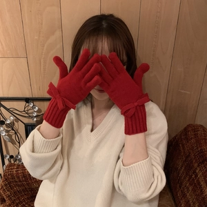 Women'S Elegant Minimalist Solid Color Bow Knot Gloves