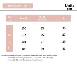 Detailed size chart for seamless yoga leggings showing waist, hip, and length measurements