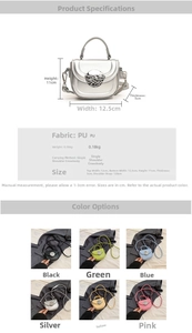 Detailed size guide for children's PU leather crossbody bag with 120cm strap and multi-colors