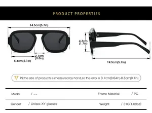 Size chart showing exact dimensions and weight for these PC pilot sunglasses in cm and inches