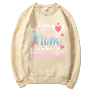 Beige Mama Est 2025 Coquette hoodie featuring pink and blue mother day print for women