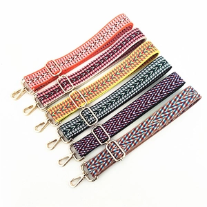 Replacement Bag Strap Ethnic Geometric Webbing Patterned Adjustable Crossbody Shoulder Belt Colorful Jacquard Accessory Women