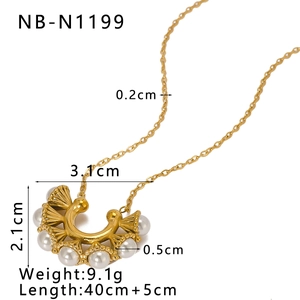 Detailed view of evil eye and rose shell pendant with precise necklace dimensions