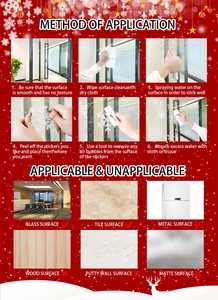Guide d'application de stickers de fenêtre flocons de neige sur verre et carrelage