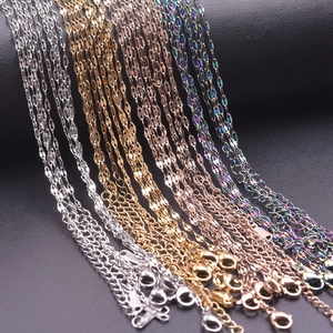 18k gold plated stainless steel lip chains in silver, gold, rose gold and multi-color
