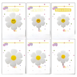 Daisy flower aluminum foil balloons set in multiple sizes for birthday party decoration