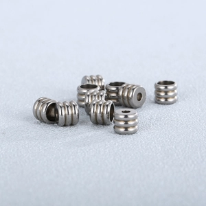 Stainless steel spacer beads with triple-layered ring design for DIY jewelry making