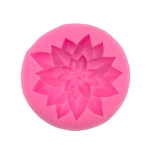 Pink lotus flower silicone fondant mold for cake decorating and chocolate baking