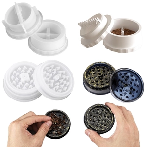 Herb Grinder Silicone Mold DIY Resin Casting Manual Tobacco Crusher Spice Shredder Epoxy Craft Tool