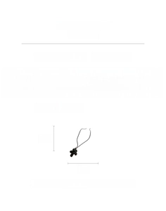 Detailed obsidian flower pendant size guide with wax rope necklace length measurements