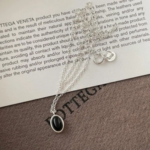 Detail of S925 sterling silver stamp and ITALY hallmark on the necklace clasp