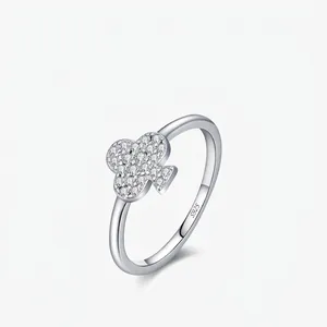925 Sterling Silver Moissanite Ring For Women Sparkling D Color VVS1 Poker Club Flower Jewelry Elegant Fashion Dainty