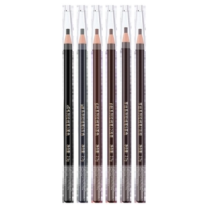 Waterproof peel-off eyebrow pencil set in black, grey and brown for professional makeup