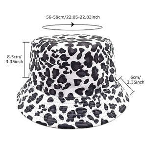 Damen Fischerhut mit Leopardenmuster, wendbar, ideal für den sommerlichen Sonnenschutz