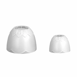 Embossed flower candle cup silicone mold for DIY resin storage jar in two sizes