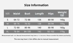Size chart detail for off-shoulder bodycon dress with waist, bust, and hip measurements