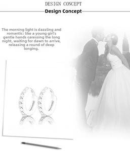 Detail of silver hoop earrings with a textured surface and minimalist design