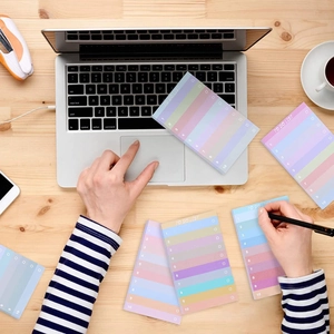 Blocco note adesivo arcobaleno To-Do List con 10 righe per l'ufficio