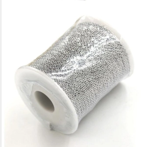 100m roll of 1.5mm silver square cross link chain on spool for DIY jewelry making