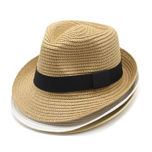 Classic wide brim straw fedora hats for men and women available in multiple colors