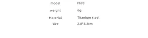 Detail view of gold-plated titanium steel C-shape earrings with size and weight specs