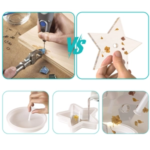 Star-shaped silicone resin mold with pre-drilled holes for DIY jewelry and crafts