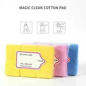 Bunte 5x5cm fusselfreie Reinigungspads für Nägel und Wimpern für professionelle Kosmetik