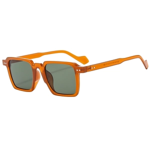 Vintage Square Sunglasses For Women Men Fashion Rivet Plastic Frame UV400 Outdoor Shades Classic Eyewear