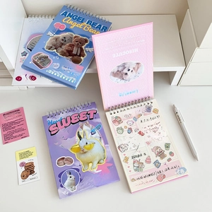 Cute retro animal series spiral planners with vintage bear and rabbit designs