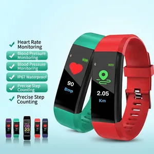 115plus Smart Fitness Tracker with Heart Rate, Blood Pressure Monitor and IP67 Waterproof
