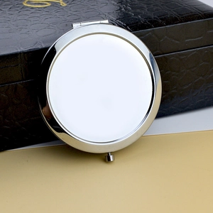 Compact Makeup Mirror Double Sided Magnifying Folding Portable Zinc Alloy Stainless Iron Round Pocket Travel Handheld Tool