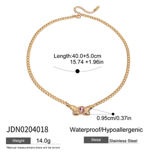 Détails techniques du collier papillon en acier inoxydable, étanche et hypoallergénique de qualité