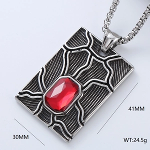 Evil Eye Skull Cross Pendant Necklace Vintage 304 Stainless Steel Gothic Punk Hip Hop Jewelry For Men Women Gift