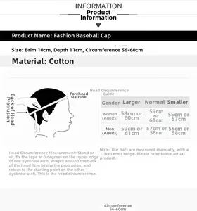 Tableau des tailles pour casquette homme hiver avec guide de mesure de la circonférence