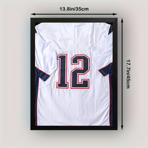 Black shadow box jersey display frame 13.8x17.7in for mini sports shirts with magnetic closure