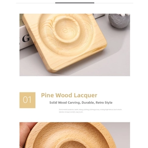 Detailed macro view showing natural pine wood texture and lacquered finish on the tray