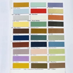 Detailed color chart showing 30 premium PU leather swatches for custom keychains