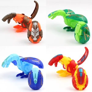 Transforming dinosaur egg toy set with four colorful robot figures for kids gift play