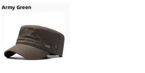 Détail de la casquette militaire vert armée avec plaque de marque et œillets