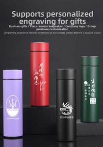Customized 304 stainless steel vacuum insulated bottles with laser engraved logo