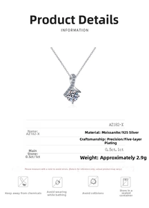 Detailed view of S925 sterling silver moissanite pendant with cross twisted design