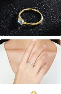 Macro detail of 925 silver crown ring with square tourmaline and sparkling cubic zirconia