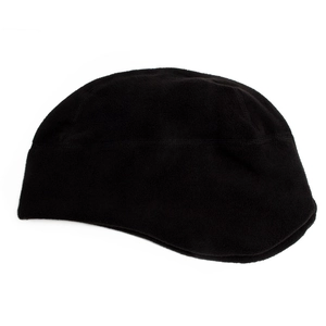 Men's black fleece winter hat with ear protection for skiing and outdoor cycling